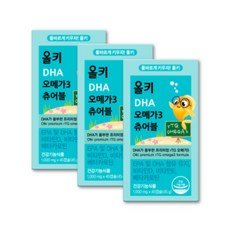 올키 DHA 오메가3 츄어블 3박스 135캡슐, 3개