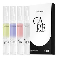 위드샨 네일&큐티클 오일펜 세트 대용량, 1세트, 4종 올 케어 4ml x 4ea