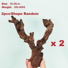 천연 산호 표류 나무 유목 어항 큰 아트, 15.20-25cm--2pcs