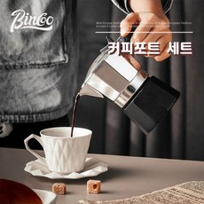 모카포트 에스프레소 커피메이커, Double valve (for 2 people), 블랙