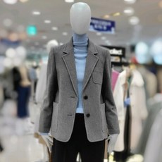 씨씨콜렉트 아웃포켓 기본핏 모직재킷(E231MSF109/멜란지카키)