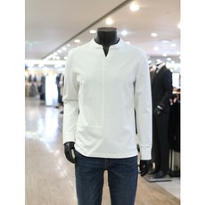 [바쏘옴므] WSU1KR74 20년 S/S 화이트 헨리넥 면 스판 티셔츠
