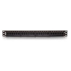 C2G 261059 37199 24포트 Cat6 110타입 패치 패널 블랙TAA 준수, Cat 5e, 12-Port