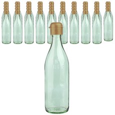 가인글로벌 청색기름병350 유리병 스마트원터치캡 골드, 40개, 350ml