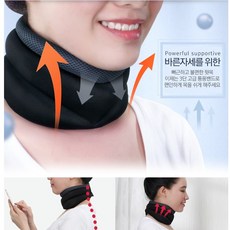 HEALTH 3단 통풍 목밴드 일자목 목고정 스트레칭 1P, 1개