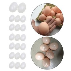닭장 DIY 페인팅 파티 용품 농장 동물 케이지 닭장 부품에 대한 현실적인 플라스틱 시뮬레이션 계란 20 개, 20개