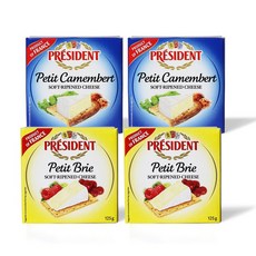 프레지덩 쁘띠까망베르 125g x 2 + 쁘띠브리 125g x 2, 2개