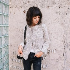 SAMARA 여성 가을 겨울 트위드 자켓 마이 오피스 하객룩