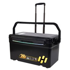  해동 HB-1831 카리스마 캐리어 아이스박스 28리터 갈치 한치 갑오징어, 블랙 