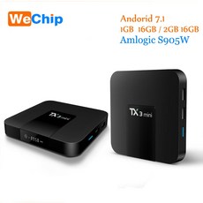 Wechip tx3 미니 안드로이드 7.1 스마트 tv 박스 1 gb/2 gb 16 gb amlogic s905w 쿼드 코어 지원 h.265 4 k 미디어 플레이어 pk h96 pro tv box, Eu 플러그, 중국