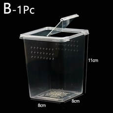곤충 개 거미 거북이 아크릴 가정용 먹이주기 테라리움용 도마뱀 상자 케이지 부화 딱정벌레 사육 1 컨테이너 파충류, B, 1개