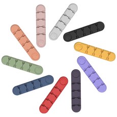PC 케이블 USB 선정리 클립 실리콘 홀더 악세사리 정리 용품, 베이지