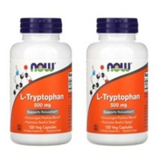 나우푸드 엘트립토판 500mg 식물성 120캡슐 X 2세트 총 240 캡슐