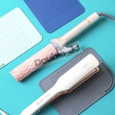 실리콘 고데기 매트 안전고데기 고데기보관 간편한사용 고대기 실리콘고데기패드 다용도 패드홀더, 민트