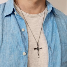 남자은십자가목걸이