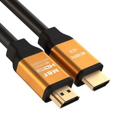 엠비에프 HDMI2.0 골드메탈 케이블 1m/MBF-GSH2010/4K UHD 60Hz/3중차폐/슬림단자 타입/18Gbps 대역폭/32