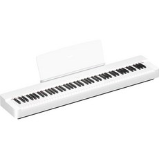 야마하 P225B 전원 공급 및 지속 페달이 있는 88Key 가중 액션 디지털 피아노 블랙P225B, White, Digital Piano