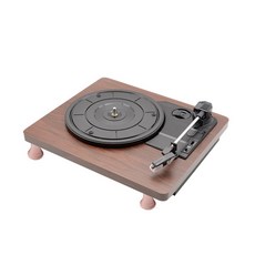 미국 빈티지 복고풍 레코드 플레이어 미니 LP 턴테이블, 턴테이블 외부스피커 필요