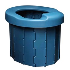 대형 실린더 휴대용 캠핑 화장실 장거리 여행 쓰레기 캔 업그레이드, 파란색