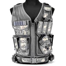 메쉬 목공 여름 블랙불조끼 툴조끼 작업복 국경 간 전술 조끼 통기성 다기능 야외 장비 조끼 필드 생존 게임 라이브 CS 위장, 하나의 크기는 모두 맞는, D.ACU 위장, 1개