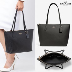 코치 지퍼 탑 크로스그레인 레더 토트 4454 Zip Top Crossgrain leather Tote