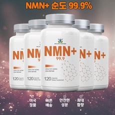 HEALTHY PARTNERS NMN+600mg 고순도 99.9% 니코틴아미드 NAD 무관세, 5개, 120정