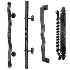 목문손잡이 엔틱단조손잡이 단조손잡이 전면고정, 11.HG-15 검정엔틱 70x330mm 가마찌도어
