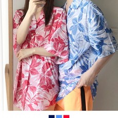 커플하와이안셔츠