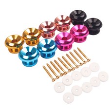 Zeyuan 10x 메탈 컬러 스트랩 버튼 잠금 나사 핀 Luthiers 기타 도구 세트 DIY