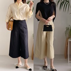 핀턱 8부 팬츠