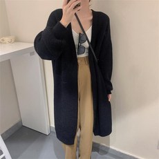 ANYOU 캐시미어 터치 울 롱가디건 여성가디건 롱 카디건여성스웨터니트코트 니트가디건