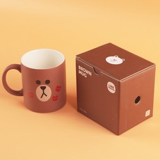 cas귀염뽀짝반전매력라인프렌즈미니브라운탕온계