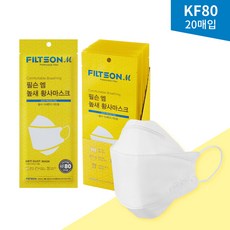 필슨 높새 황사마스크 KF80 대형 개별포장, 20개입, 1개