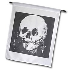 3dRose an Optical Illusion Reflecting Vanity and Death After Gilbert - F (12 x 18 inch Garden Flag), 12 x 18 inch Garden Flag
