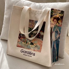 SOROLLAPAINTEDGARDENS 꽃자수원 유화그림 주머니 블라썸숄더 쇼핑백도 백팩책가방