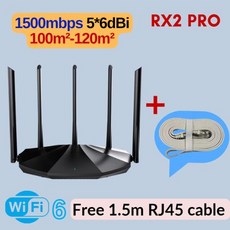 와이파이증폭기 와이파이확장기 WIFI AX3000 와이파이 6 기가비트 무선 라우터 Tenda 24G 5GHz 3000mbps 신호 증폭기 MUMIMO 빔 포밍 Vpn, 5) Add UK adapter RX2 PRO AX1