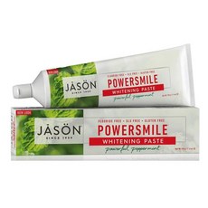  JASON Powersmile 미백 치약 강력한 페퍼민트 각 6온스(2팩) 치아미백, 1개 