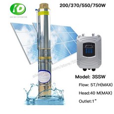 750W 3 인치 SSW DC 48V 마이크로 태양 깊은 우물 펌프 기계 브라질에서 가정 및 농업 선박을위한 Brushles, 02 스페인