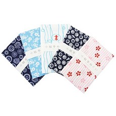 Miyamoto-towel 일본에서 만든 미야모토 Komon Tenugui Japanese Pasic Patton 5 Setts Settto Goldfish Cotton No3 선물 현재 약 33 x 90 cm, 1개, 상품명참조