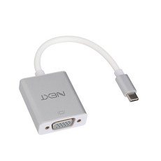 NEXT USB Type-C to VGA 아답터 디스플레이포트 모니터변환 화면복제 확장 모니터케이블, 1개