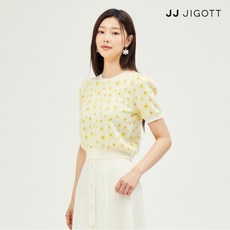 JJ지고트 플로럴 퍼프 슬리브 풀오버 니트 GP6P1POW61