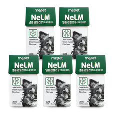 미펫 낼름 관절건강 초록입홍합 필름 영양제 30매 강아지영양제, 5박스