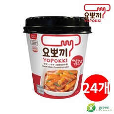 요뽀끼 매콤달콤 떡볶이컵, 140g, 24개