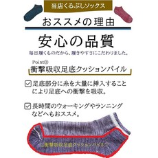 A 컬러 옥외 발목 캐주얼 짧은 운동화 다채로운 양말 면혼합 10발 세트 벗지 않는다 양말 쿠루부시 바닥 파일 남성 25-27㎝ NAKAMAJITA