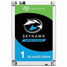 SEAGATE 시게이트 SKYHWAK 스카이호크 정품 DVR NVR 저장 보안 감시 CCTV 전용 HDD SATA3 1TB 7200RPM 64MB ST1000VX005, 1개 - st1000vx005