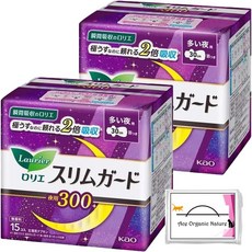 대량구매 로리에 슬림 가드 많은 야간용 30cm 날개형 300 무향료 15개입 × 2개세트 합계 30매 특제 티슈 포함