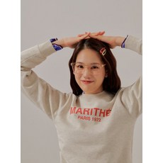 [백화점매장 정품출고] 마리떼프랑소와저버 맨투맨 티셔츠 MARITHE FRANCOIS GIRBAUD W REGULAR SWEATSHIRT oatmeal red 0MG21FSW114