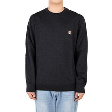 [Maison Kitsune]메종키츠네 20FW 다크그레이 폭스 헤드 울 니트 FM00528KT1036 ANTHRACITE MELANGE