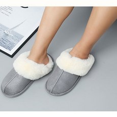 SLIPPER 퍼 스웨이드 털슬리퍼 겨울 실내화 슬리퍼