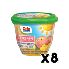 Dole 돌 후룻버킷 복숭아 과일컵 425g x 8개